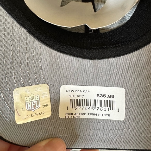 NWT! Pittsburg Steelers New Era embroidered black fitted hat, Small/Medium - Picture 3 of 3